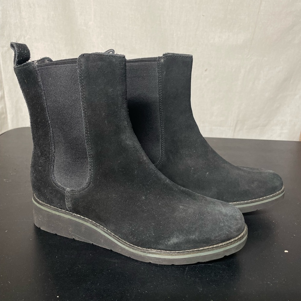 Cole Haan Black Suede Ankle Boots